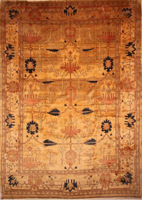 Serapi Yellow Hand Knotted 137 X 193  Area Rug 100-27087 Image 0