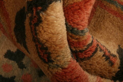 Mahal Beige Hand Knotted 134 X 197  Area Rug 100-27104 Image 1