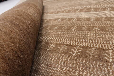 Gabbeh Beige Hand Knotted 50 X 72  Area Rug 250-27106 Image 11