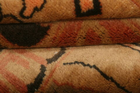 Mahal Beige Hand Knotted 134 X 162  Area Rug 100-27112 Image 5