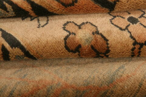 Mahal Beige Hand Knotted 132 X 205  Area Rug 100-27118 Image 5