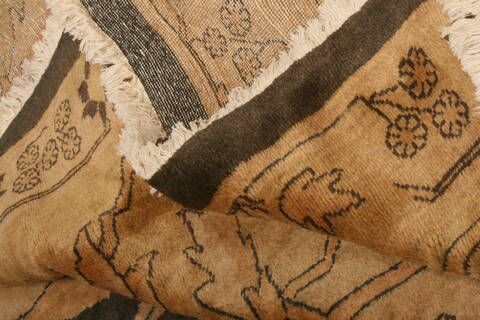 Mahal Blue Hand Knotted 135 X 178  Area Rug 100-27120 Image 3