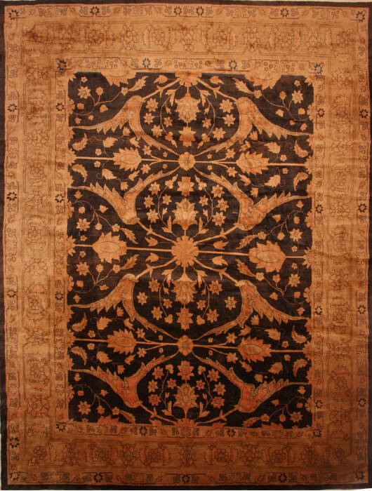 Mahal Blue Hand Knotted 135 X 178  Area Rug 100-27120 Image 0