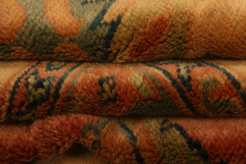 Mahal Beige Hand Knotted 135 X 193  Area Rug 100-27124 Image 4