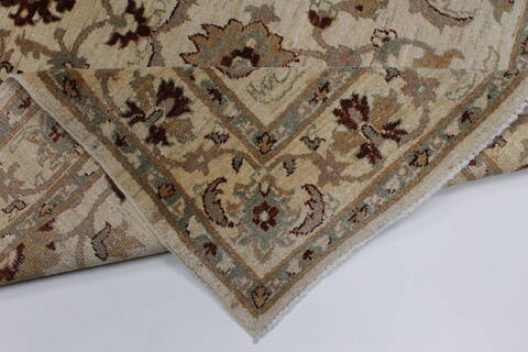 Pishavar Beige Hand Knotted 51 X 71  Area Rug 250-27133 Image 3