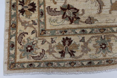 Pishavar Beige Hand Knotted 51 X 71  Area Rug 250-27133 Image 7