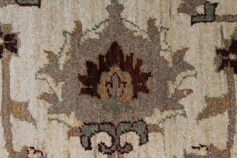 Pishavar Beige Hand Knotted 51 X 71  Area Rug 250-27133 Image 9