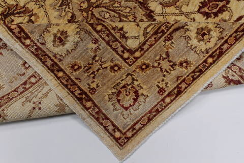 Pishavar Beige Hand Knotted 51 X 78  Area Rug 250-27145 Image 4