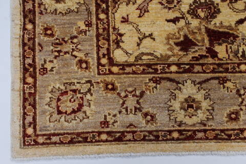 Pishavar Beige Hand Knotted 51 X 78  Area Rug 250-27145 Image 9