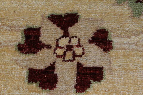 Pishavar Beige Hand Knotted 51 X 68  Area Rug 250-27155 Image 11