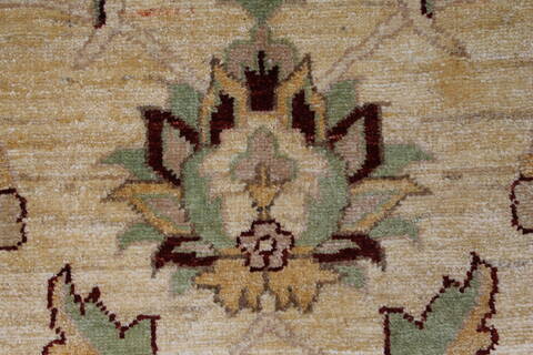 Pishavar Beige Hand Knotted 51 X 68  Area Rug 250-27155 Image 12