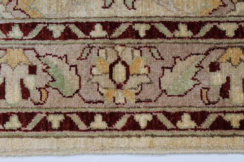 Pishavar Beige Hand Knotted 51 X 68  Area Rug 250-27155 Image 7