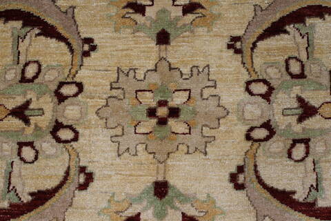 Pishavar Beige Hand Knotted 51 X 68  Area Rug 250-27155 Image 8