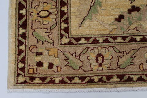 Pishavar Beige Hand Knotted 51 X 68  Area Rug 250-27155 Image 9