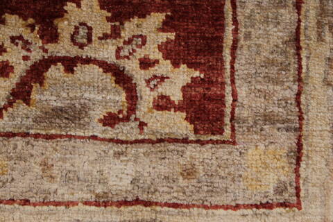 Pishavar Beige Hand Knotted 50 X 610  Area Rug 250-27161 Image 10