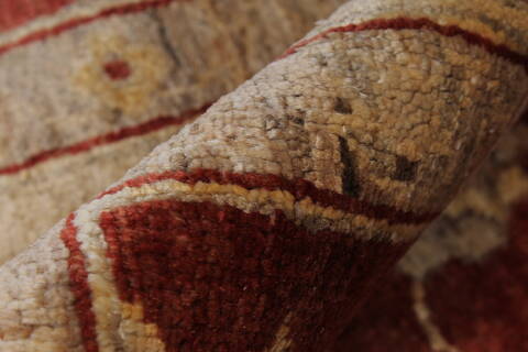 Pishavar Beige Hand Knotted 50 X 610  Area Rug 250-27161 Image 11