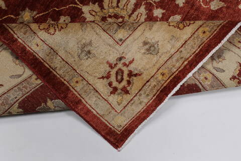 Pishavar Beige Hand Knotted 50 X 610  Area Rug 250-27161 Image 2