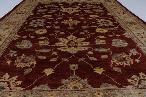 Pishavar Beige Hand Knotted 50 X 610  Area Rug 250-27161 Image 4
