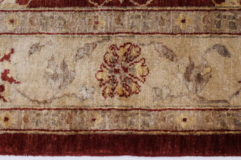 Pishavar Beige Hand Knotted 50 X 610  Area Rug 250-27161 Image 5