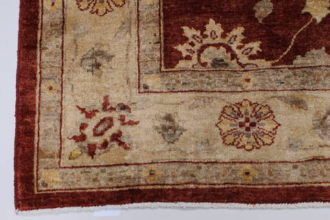 Pishavar Beige Hand Knotted 50 X 610  Area Rug 250-27161 Image 7
