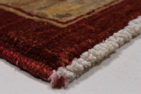 Pishavar Beige Hand Knotted 50 X 610  Area Rug 250-27161 Image 8