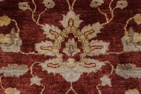 Pishavar Beige Hand Knotted 50 X 610  Area Rug 250-27161 Image 9
