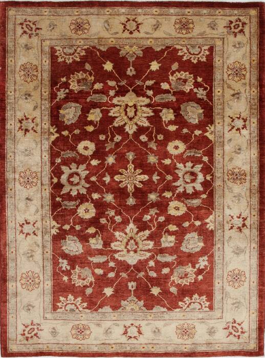 Pishavar Beige Hand Knotted 50 X 610  Area Rug 250-27161 Image 0