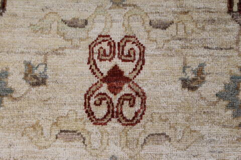 Pishavar Beige Hand Knotted 51 X 67  Area Rug 250-27162 Image 11