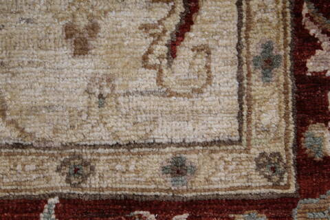 Pishavar Beige Hand Knotted 51 X 67  Area Rug 250-27162 Image 12