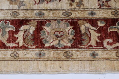Pishavar Beige Hand Knotted 51 X 67  Area Rug 250-27162 Image 6