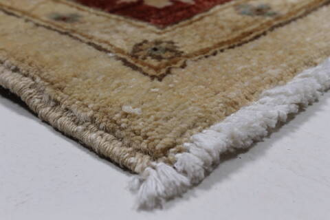 Pishavar Beige Hand Knotted 51 X 67  Area Rug 250-27162 Image 9