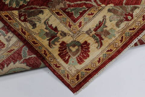 Pishavar Red Hand Knotted 410 X 67  Area Rug 250-27167 Image 2