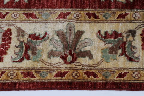 Pishavar Red Hand Knotted 410 X 67  Area Rug 250-27167 Image 5