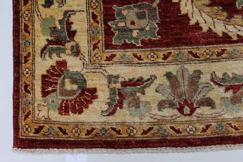 Pishavar Red Hand Knotted 410 X 67  Area Rug 250-27167 Image 7