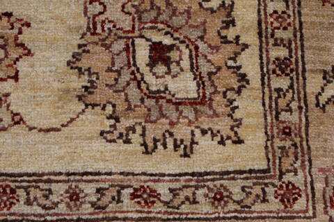 Pishavar Beige Hand Knotted 410 X 67  Area Rug 250-27169 Image 11