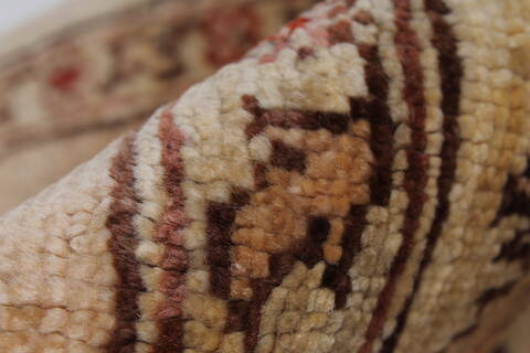 Pishavar Beige Hand Knotted 410 X 67  Area Rug 250-27169 Image 1