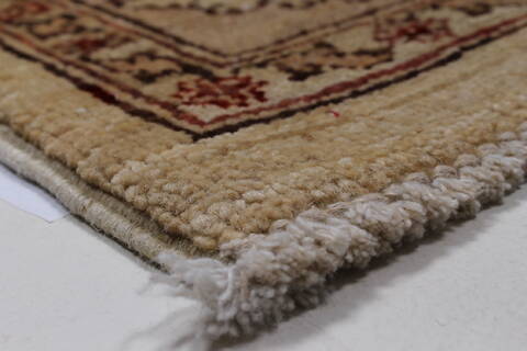 Pishavar Beige Hand Knotted 410 X 67  Area Rug 250-27169 Image 9