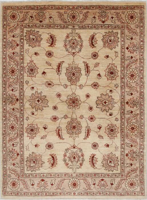 Pishavar Beige Hand Knotted 410 X 67  Area Rug 250-27169 Image 0