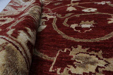 Pishavar Beige Hand Knotted 50 X 67  Area Rug 250-27171 Image 2