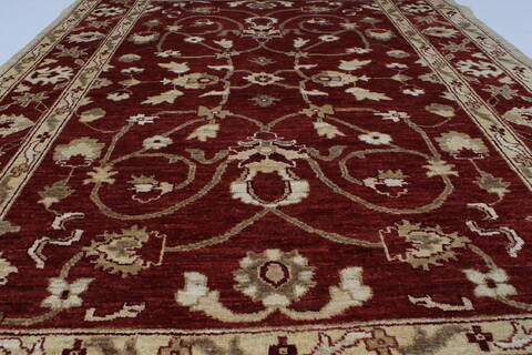 Pishavar Beige Hand Knotted 50 X 67  Area Rug 250-27171 Image 5