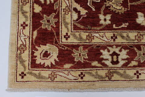 Pishavar Beige Hand Knotted 50 X 67  Area Rug 250-27171 Image 8