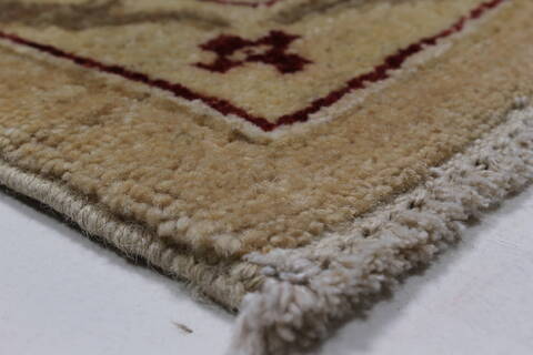Pishavar Beige Hand Knotted 50 X 67  Area Rug 250-27171 Image 9