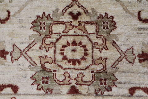 Pishavar Beige Hand Knotted 411 X 70  Area Rug 250-27178 Image 10