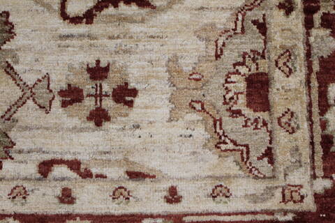 Pishavar Beige Hand Knotted 411 X 70  Area Rug 250-27178 Image 12