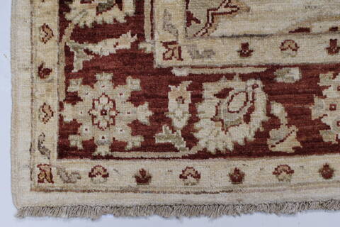 Pishavar Beige Hand Knotted 411 X 70  Area Rug 250-27178 Image 8