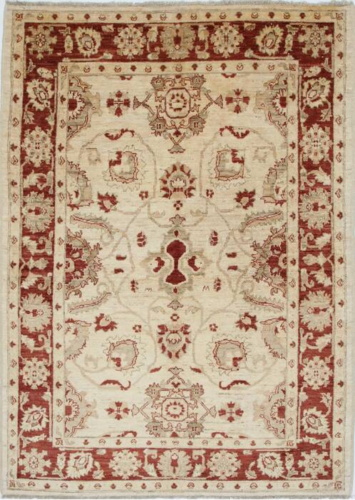 Pishavar Beige Hand Knotted 411 X 70  Area Rug 250-27178 Image 0