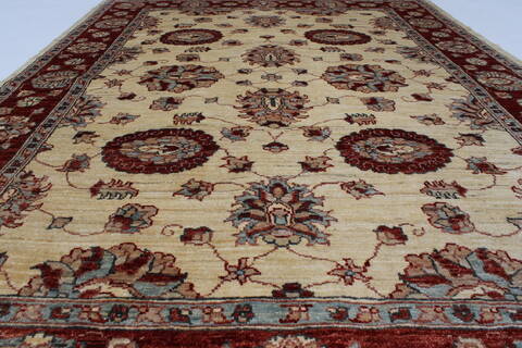 Pishavar White Hand Knotted 411 X 67  Area Rug 250-27191 Image 3