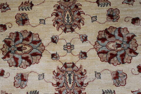 Pishavar White Hand Knotted 411 X 67  Area Rug 250-27191 Image 5