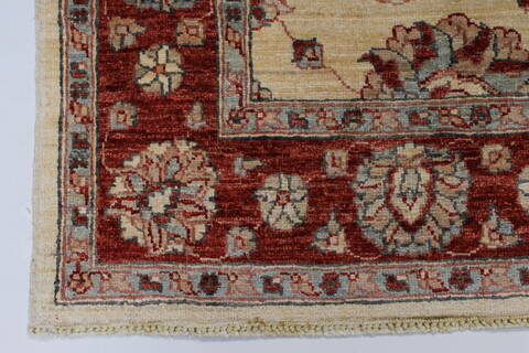 Pishavar White Hand Knotted 411 X 67  Area Rug 250-27191 Image 6