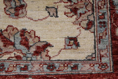 Pishavar White Hand Knotted 411 X 67  Area Rug 250-27191 Image 9